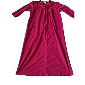 Fuchsia Nightgown With Satin Accents Vintage Appel Womens